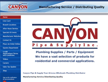 Tablet Screenshot of canyonpipe.com